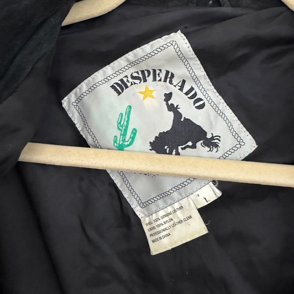 Vintage Desperado Black boho Suede Fringe jacket - Picture 3 of 6